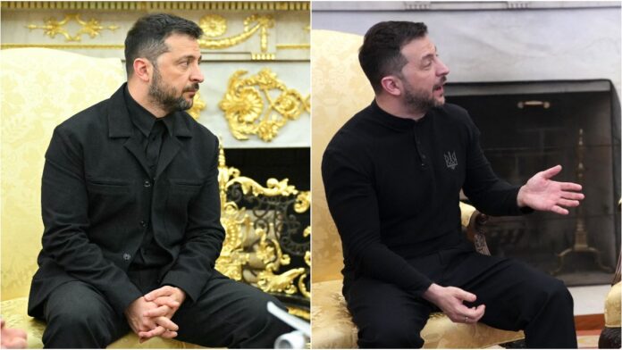 apos-alerta-da-casa-branca,-zelensky-usa-roupa-formal,-mas-sem-gravata,-e-ganha-elogio-de-trump