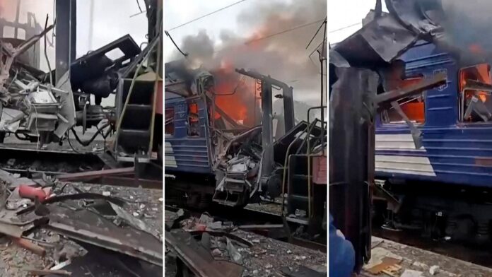 ataque-russo-atinge-trem-na-ucrania-e-deixa-30-feridos