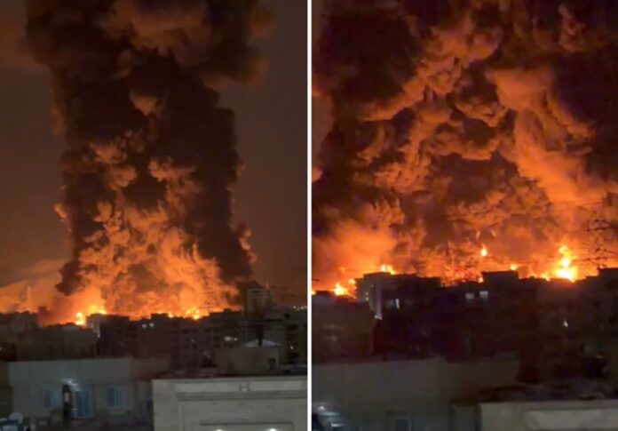 e-#fato:-video-mostra-deposito-de-petroleo-em-teera-tomado-por-chamas-apos-ataque-de-israel